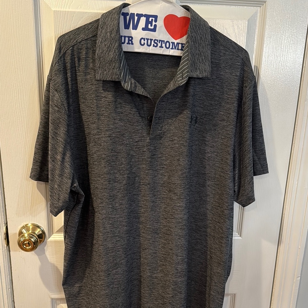 Under Armour XXXL Men's Gray Polo Shirt